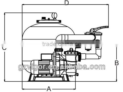 Swimming pool Sand filter / Sand filter with pump