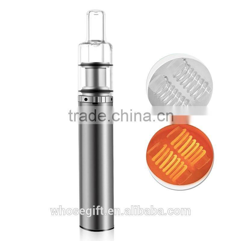 2016 hot sale dual quartz coil vaporizer ceramic wax dab vaporizer pen kit