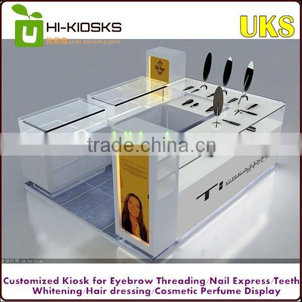 2016 Unique 3D mall hair kiosk design | barber shop kiosk