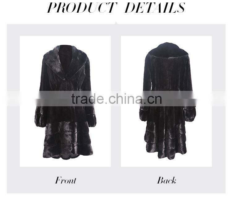 2015 long winter real mink fur womens' coat for sale