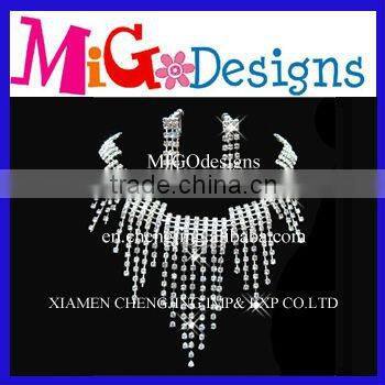 elegant Wedding bridal Fancy Necklace Earrings Tiara