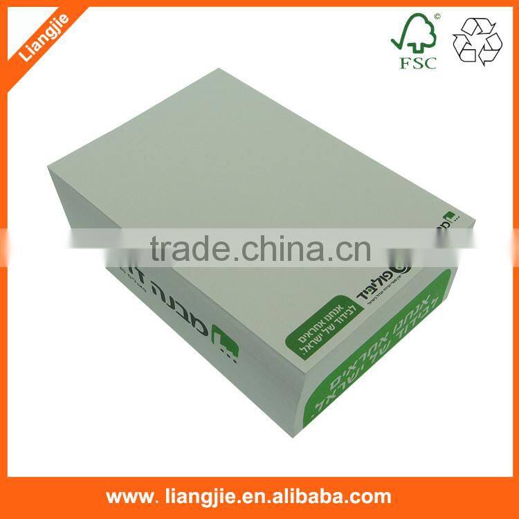 Office popular 4 sides printing custom logo memo cube for promotion