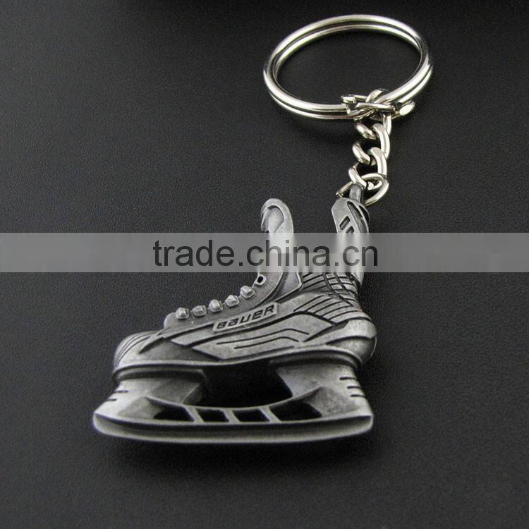 promotional customized metal shoe shaped keychain