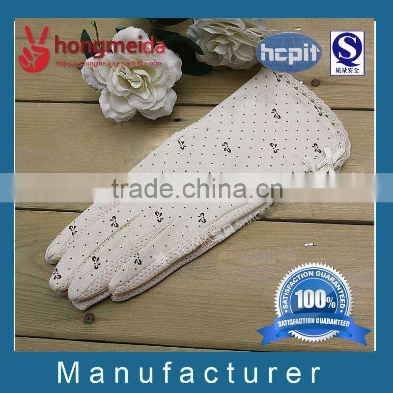 short cotton print sun protective gloves fashion cotton gloves uv protective gloves