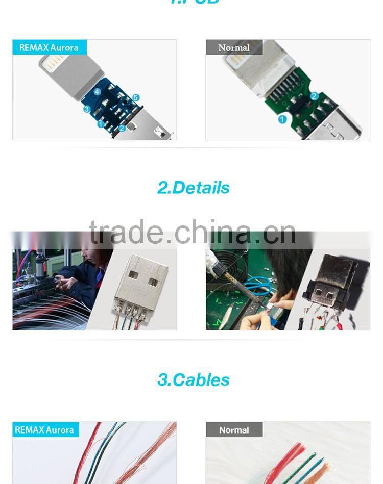 REMAX Aurora 2 in 1 micro USB charger Cable with LED