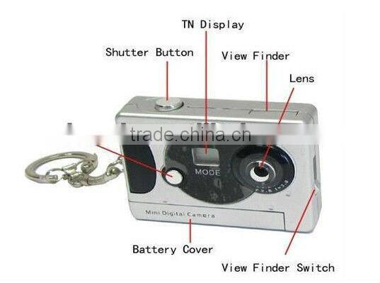 300K pixels cheap drivers mini digital camera with keychain,1.3M pixel by interpolation