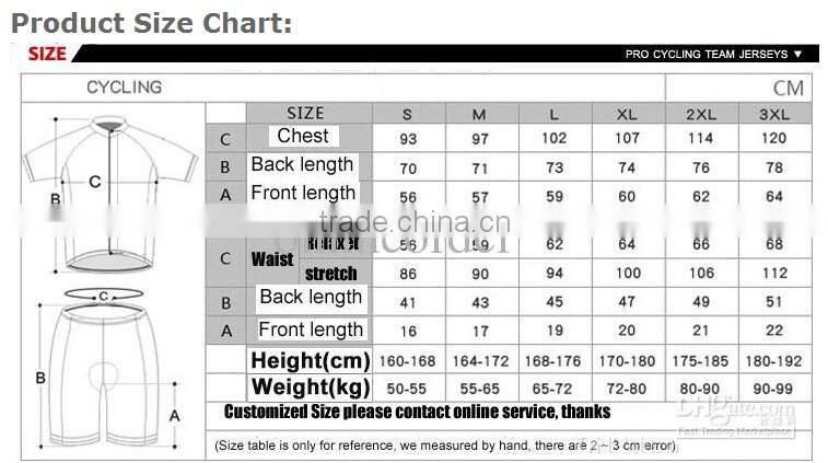 stretchy zipper collar factory price cycling uniform set