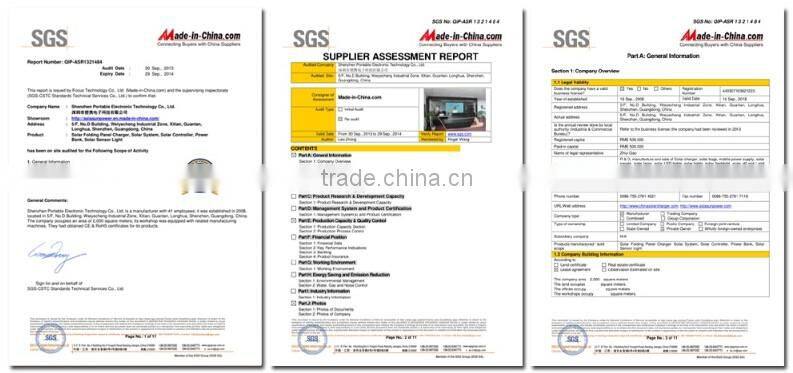 highly quality 10.5W foldable solar charger controller