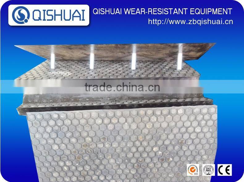 Coal mine ceramic polyurethane composite abrasive modular wear liner