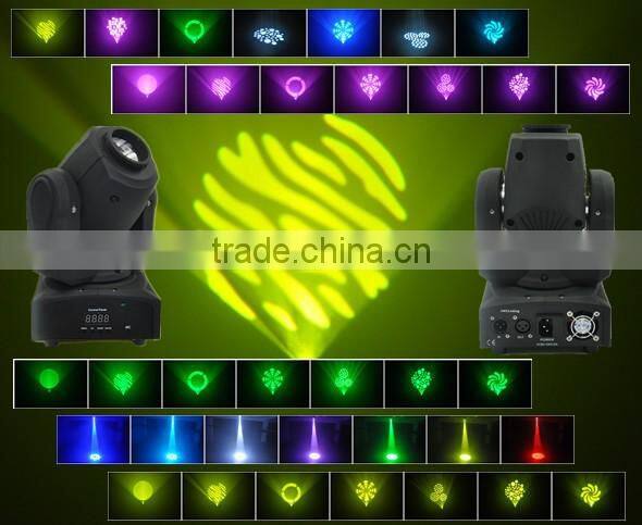 8 Gobos 20W Spot Mini Moving Head LED Light