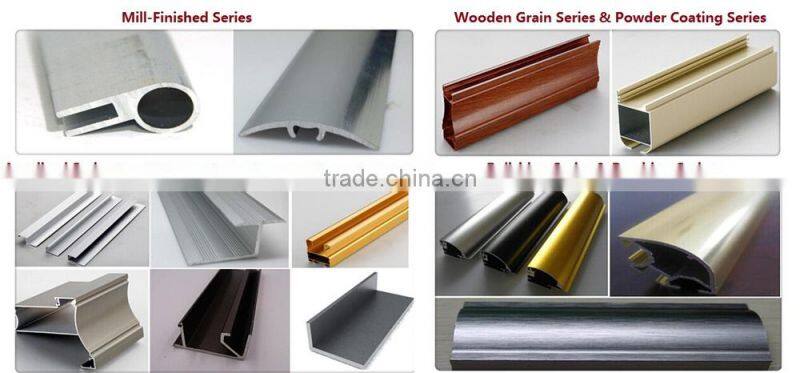 Libya market wood grain aluminum profile for kitchen cabinet
