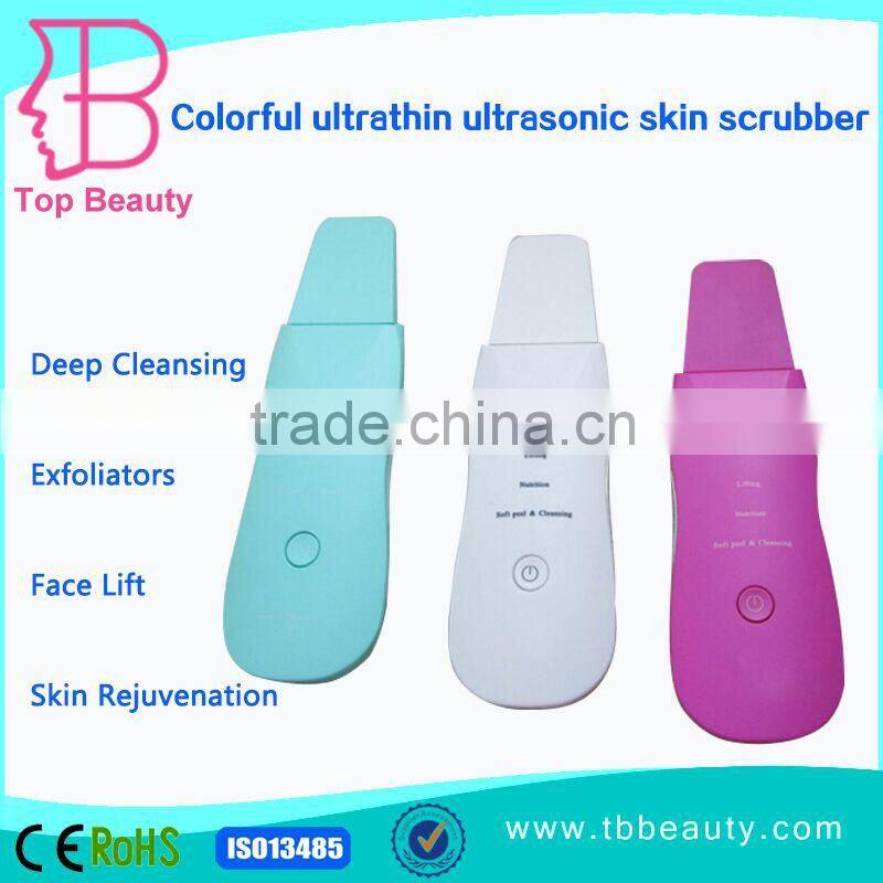 portable Rechargeable ultrasonic skin scrubber, skin scrubber ultrasonic peeling