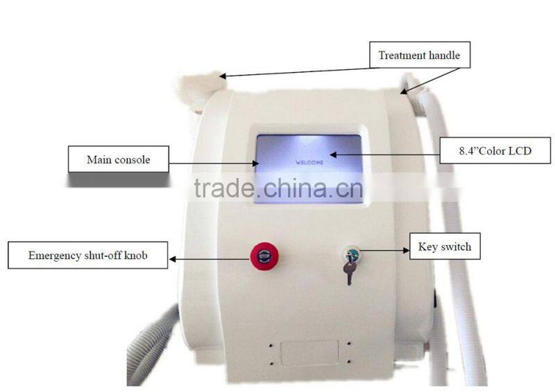 Smart portable ipl shrlaser+Elight+nd yag laser working+CE+forever beauty laser for beauty spa ,hospital ,clinic and salon