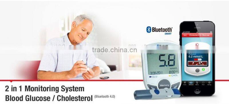 High Quality Wireless Alibaba Hot Sale Smart Bluetooth Glucometer, Blood Glucose / Cholesterol Meter, SIFGLUCO-3.1