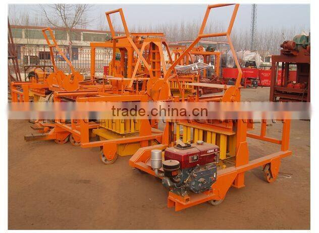 Diesel mobile cement hollow brick laying machine QM4-45 Shengya Machinery concrete solid block shaping equipment price for sale