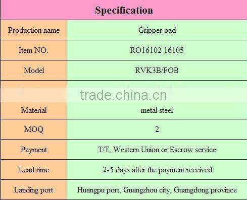 Roland spare parts, gripper Pad for Man Roland Parts