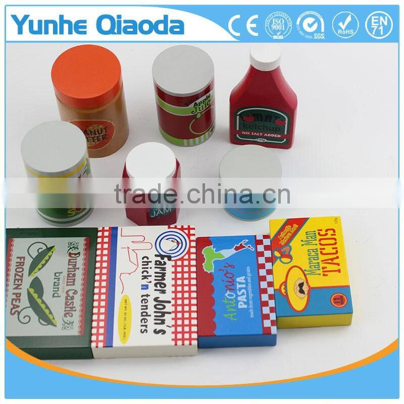 Fun durable wooden food set for years of play wooden a basket of Seasoning bundle Wood Version