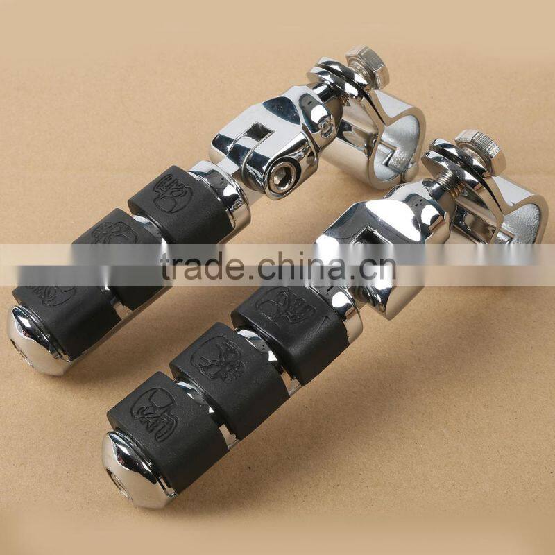 New Chrome Front Footrest Foot Pegs 30mm