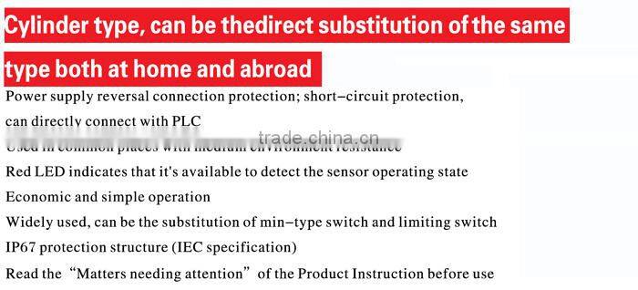 M16 LJ16A3 substitution min switch and limiting switch cylinder proximity sensor inductive proximity sensor with PLC