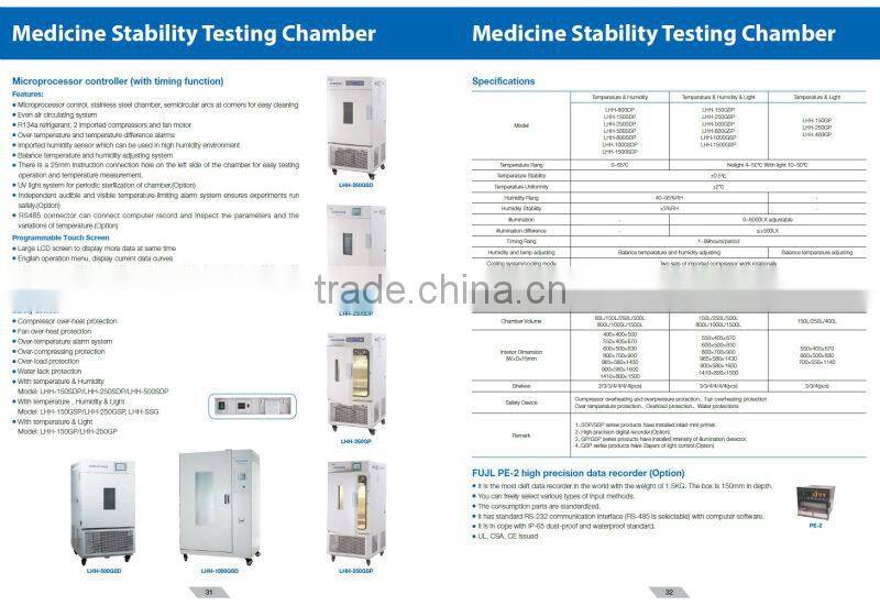 LHH-250GSP High Quality/economic price Medicine Stability Test Chamber
