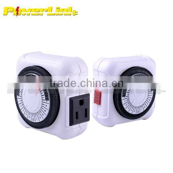 H70146 PowerLink 24-Hour Plug-In Mechanical Timer with 1 Grounded Outlet