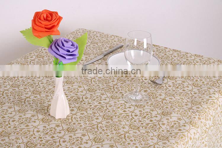 Made in China Factory Cheap Price Custom Square Printed Nonwoven Fabric Restaurant Table Cloth