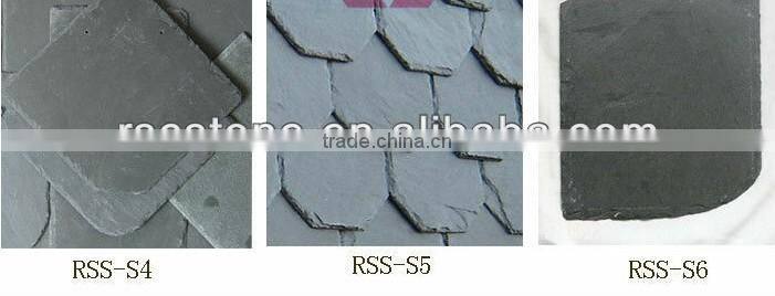 Rough slate plate tile