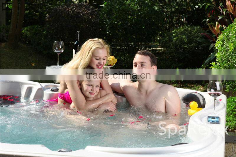 Square whirlpool spa large plastic tubs for adults with surf pool China