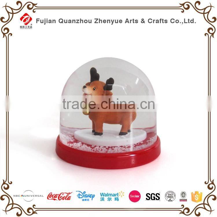 2016 personalized plastic snowman water snow globe