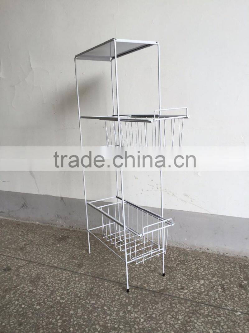 VIVINATURE metal drawers trolley for kitchen room