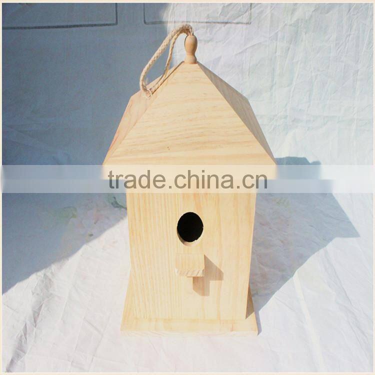 Wooden Bird Cage, Wood Bird House, Multifunctional Large Hanging Bird Feeder