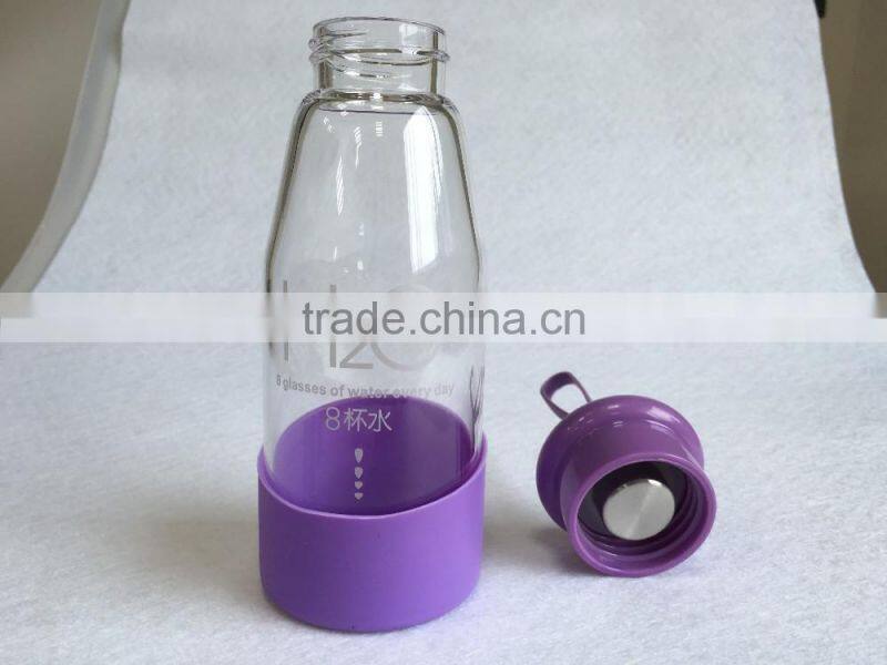 Portable Borosilicate glass, 360ml capacity, eleganty talll ,FDA standard,