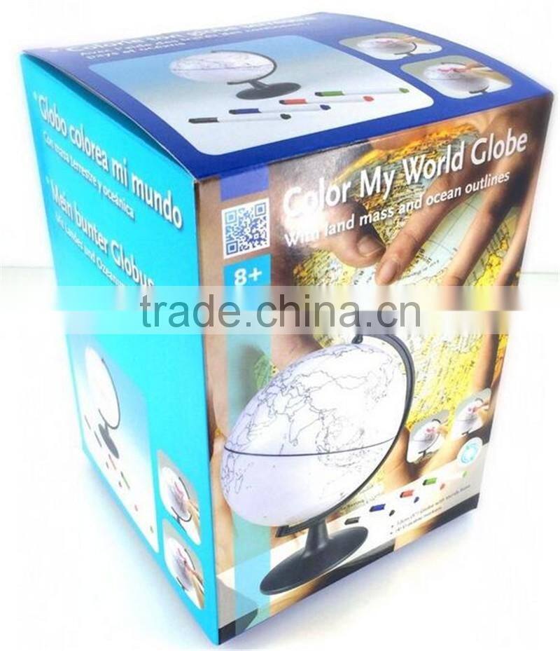 CT-517 Color Your World Global World Map instrument travel map