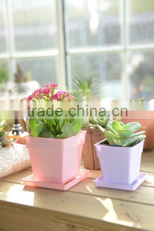 Square factory price plastic flower pot decorative garden plastic flower pot
