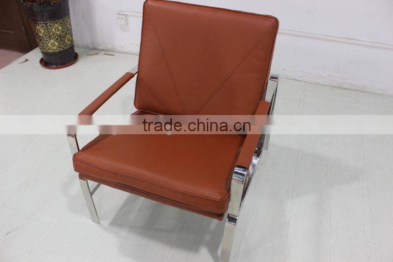 stainless steel with arms leisure chair BY2915 armchair for living room