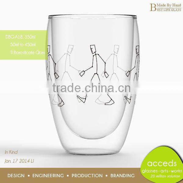 Unbreakable Drinking Glass Cup with Decal