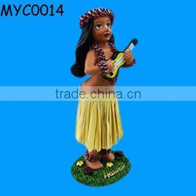 Resin dashboard hula girl