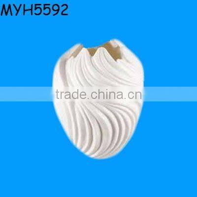 Creative design white ceramic flower vase