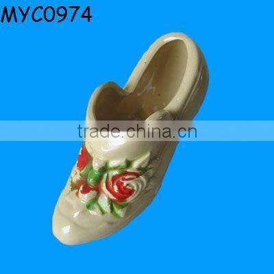 High-heeled shoe vase