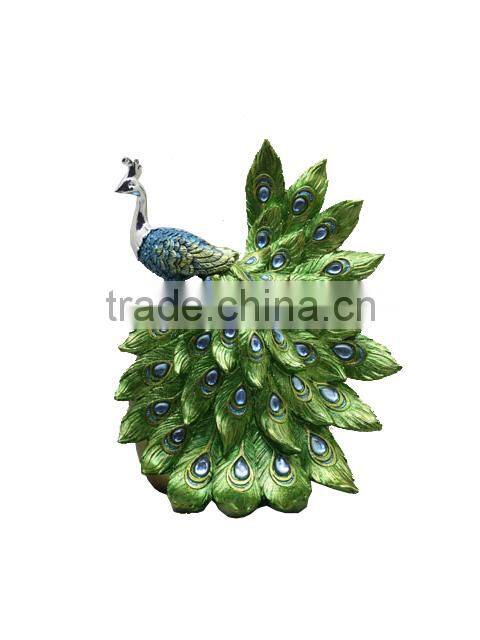 handmade resin peacock sculpture statue for sale