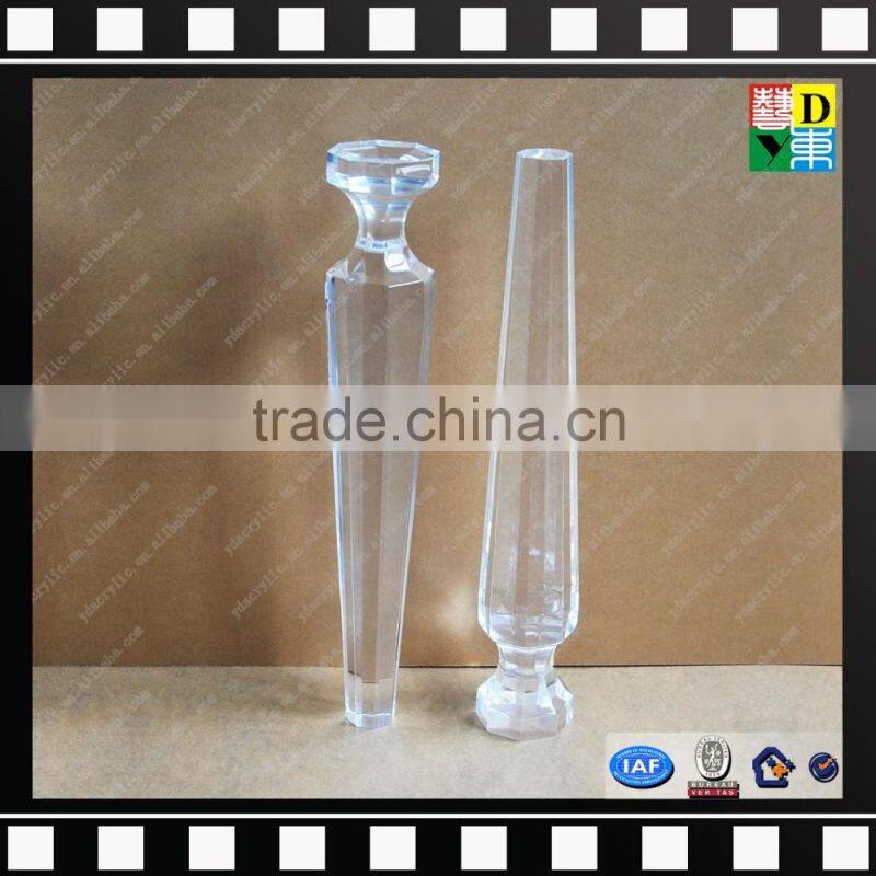 Unbreakable acrylic fancy furniture legs from shenzhen yidong