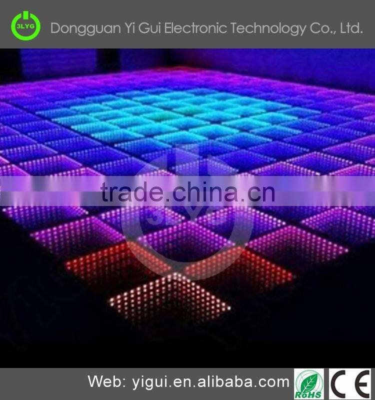 High lumen YG090E led light floor 15w square RGB mixing colorful changing dance floor
