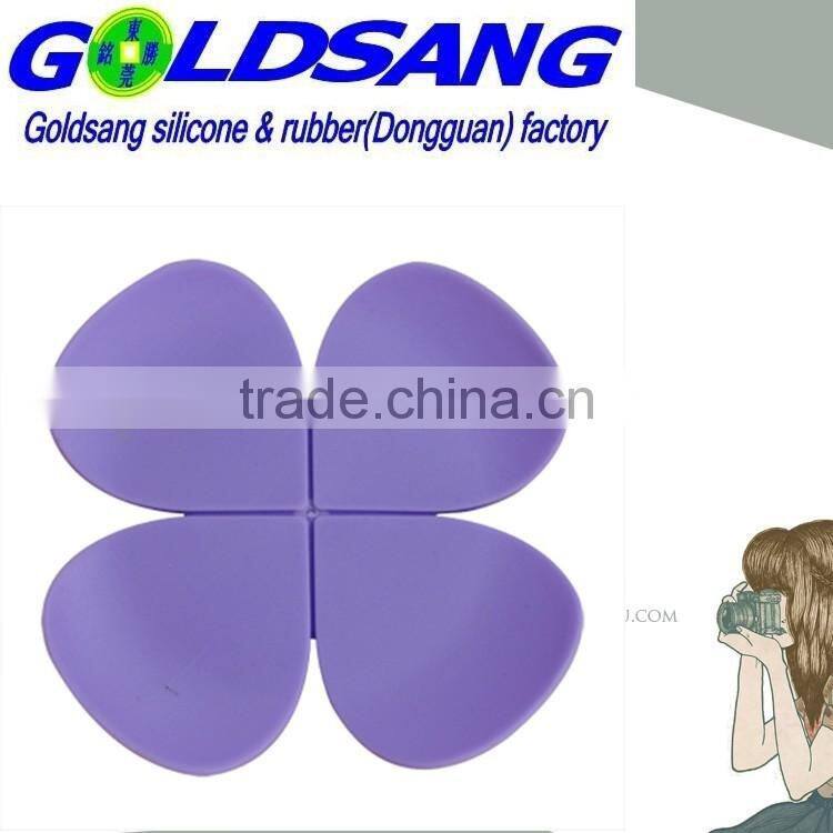 Hot selling Custominzed fllower shape heat resistant silicone cup mat