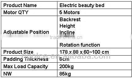 Tattoo & Make Up Electric Beauty Bed electric spa bed used electric massage table TKN-33869AS