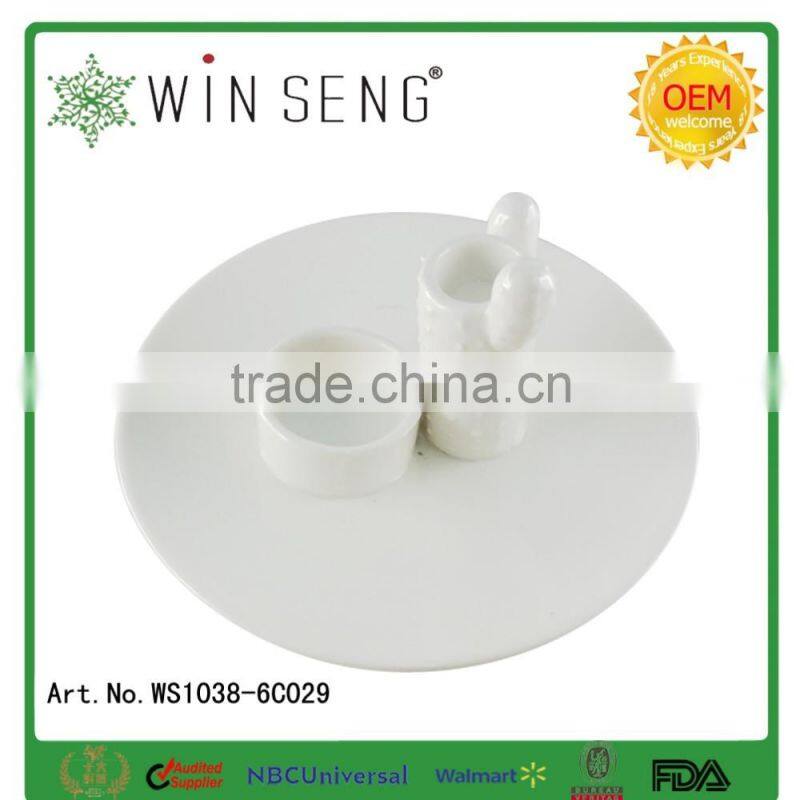 ceramic white porcelain egg tray, egg dish, egg holder, egg cup