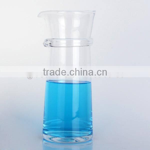 Fantastic hand made glass wine carafe with clear glass