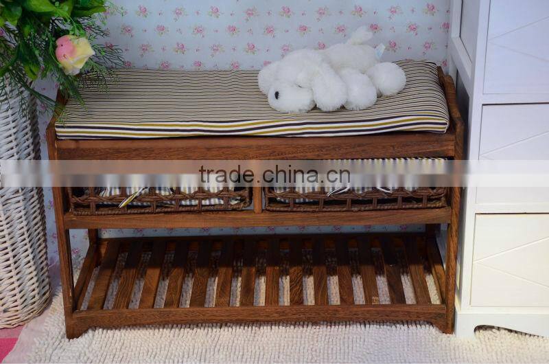 eco-friendly wooden shoe racks with drawers