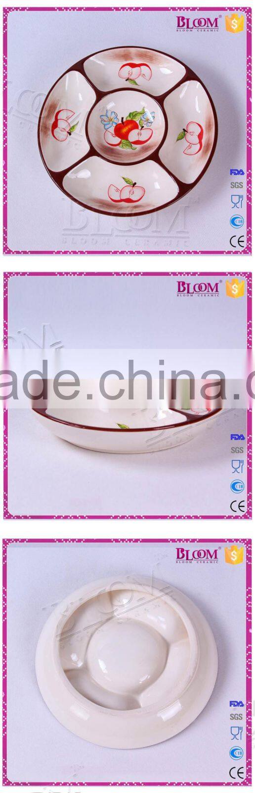 cramic decal desgin round decoration hone candy tray