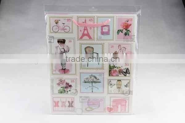 Foldable Gift Bag With Stamp Patterns/ Shopping Bag