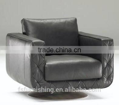 JR8014 100% top grain cow grey leather sofa low back fashionable contemporary couch